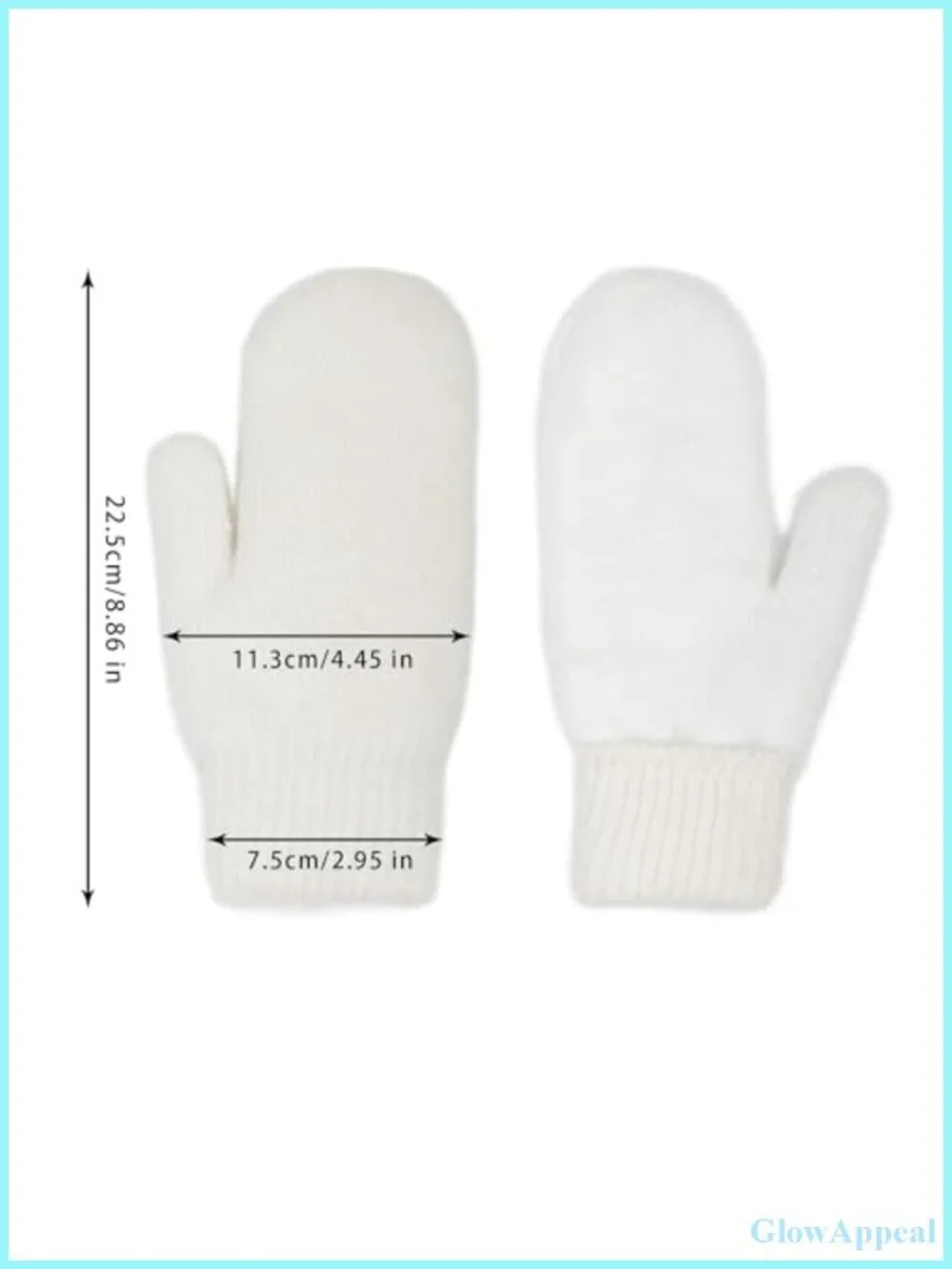 Knitted Wool Winter Mittens Women's Warm Lined Stretch Cold Weather Gloves